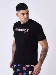 Oversize T-shirt with Logo broderie multicolores 2310040